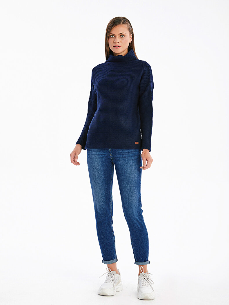 Dunkelblau Pullover