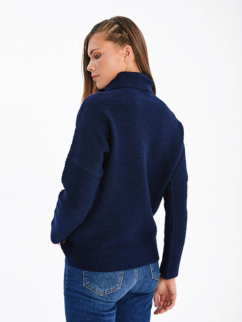 Dunkelblau Pullover