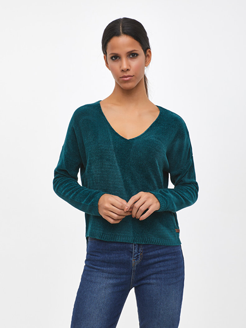 Grün Pullover