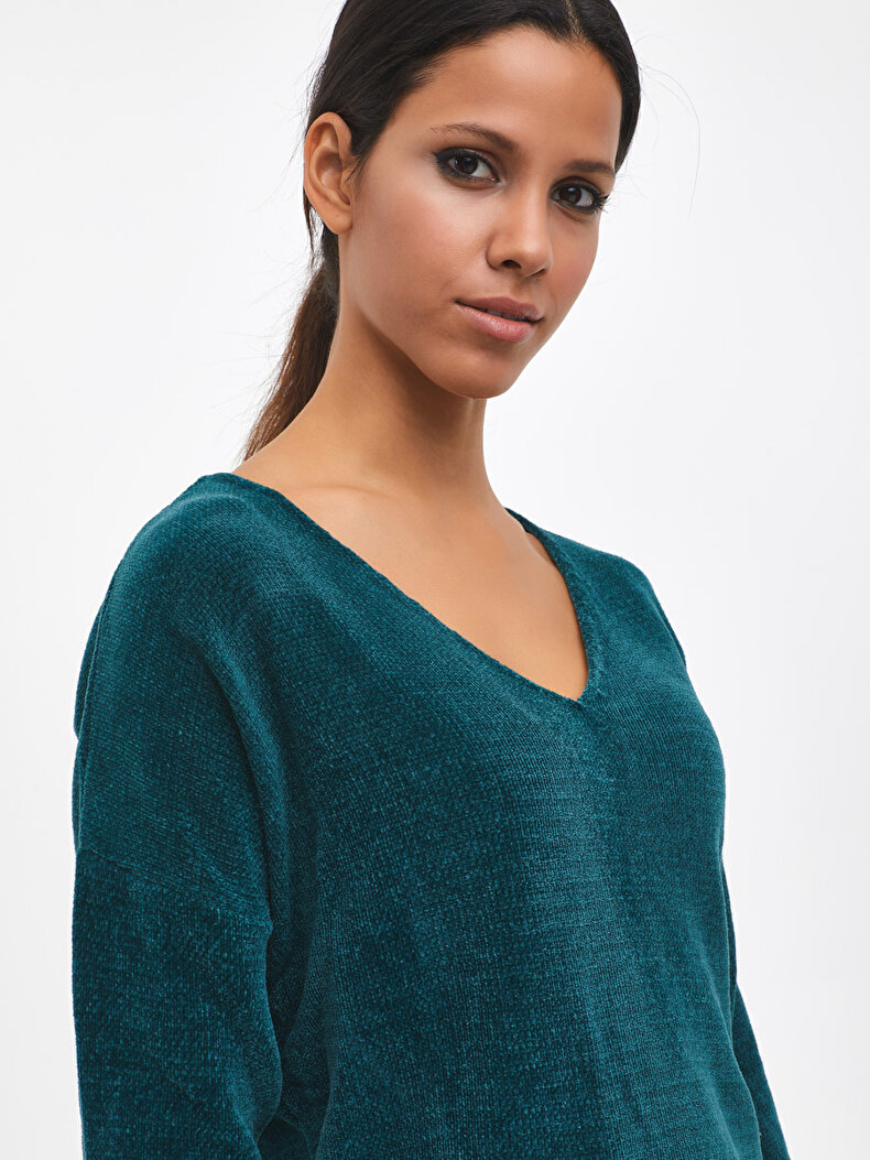 Grün Pullover