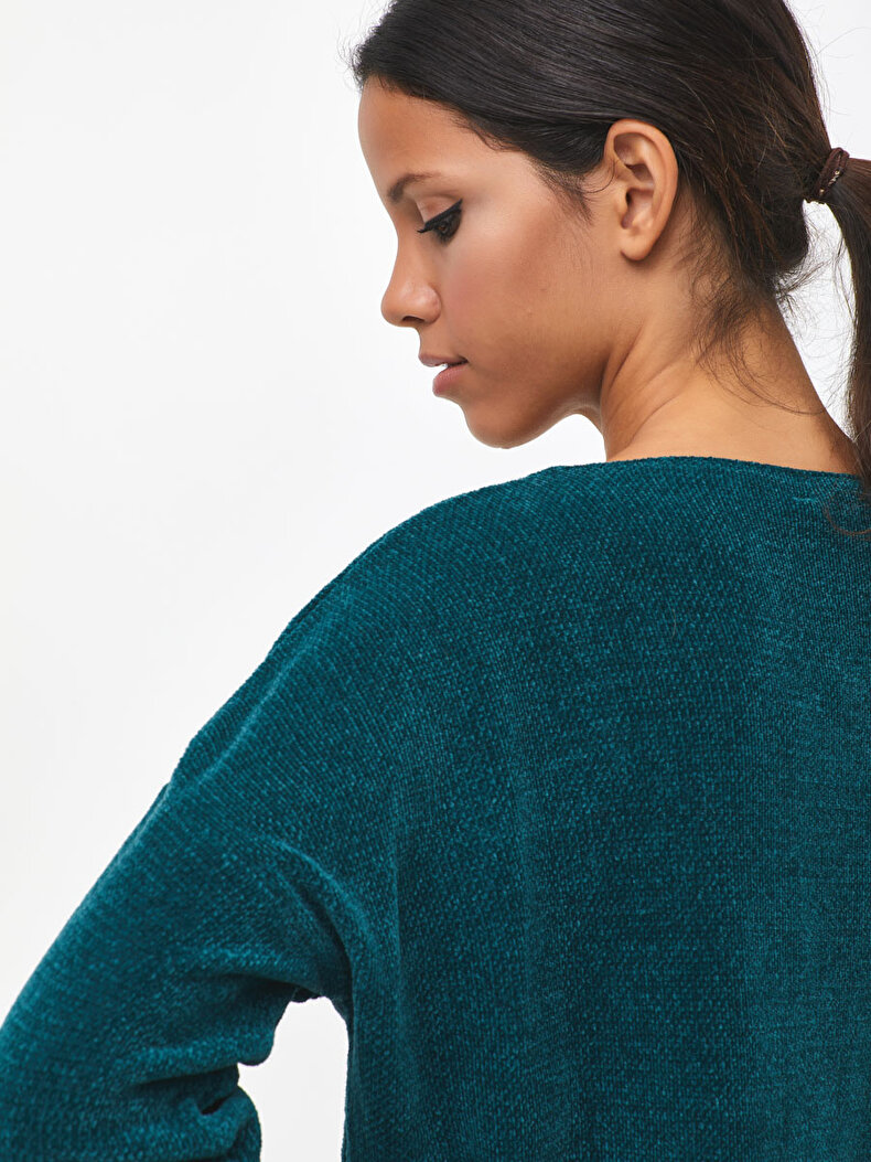Grün Pullover