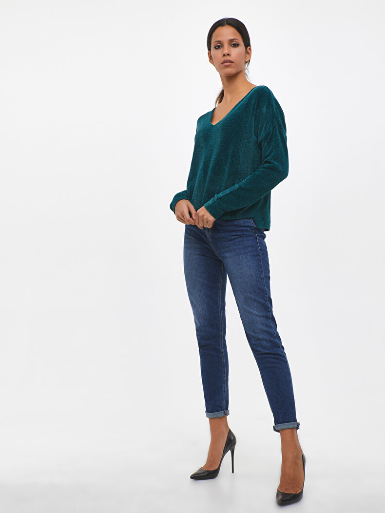 Grün Pullover