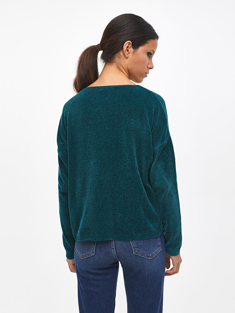 Grün Pullover