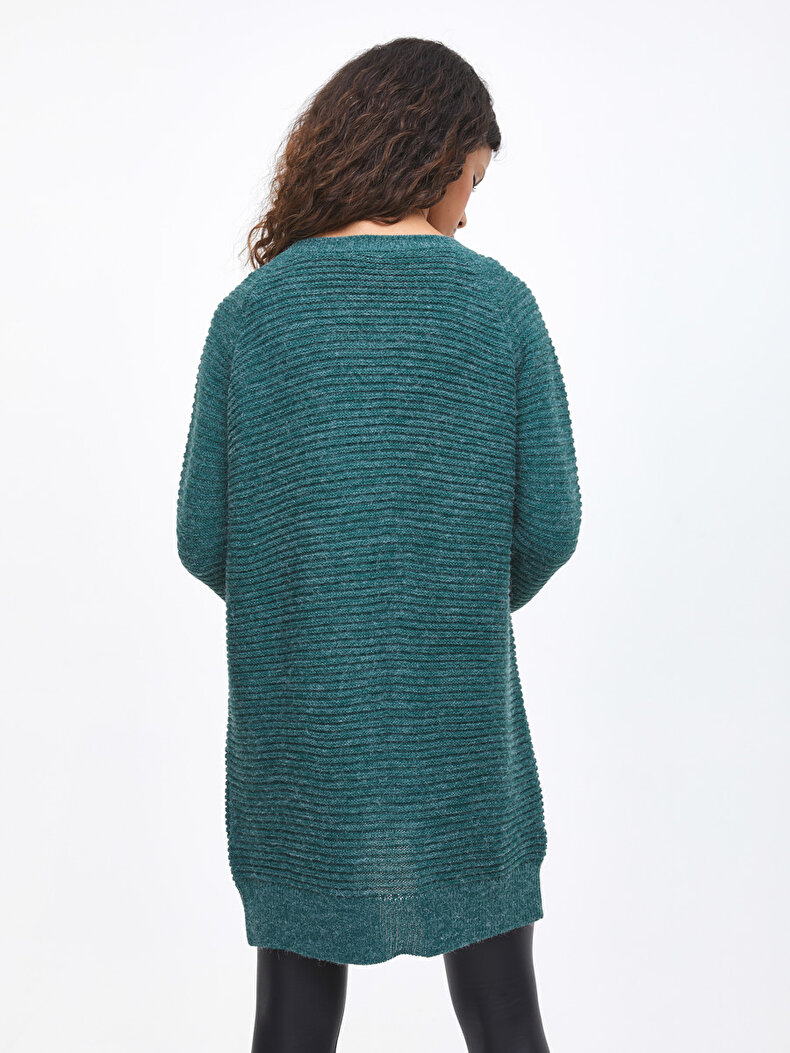 Grün Strickjacke