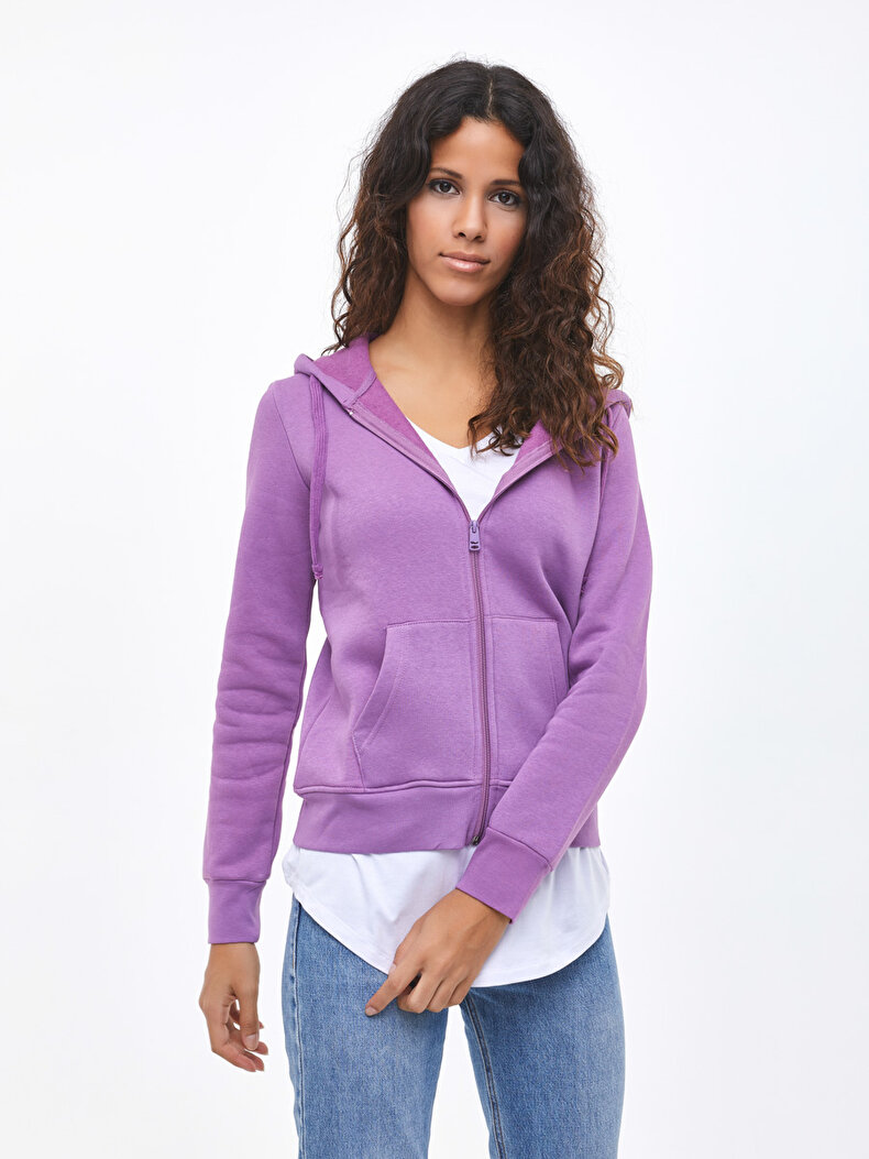 LILA STRICKJACKE 