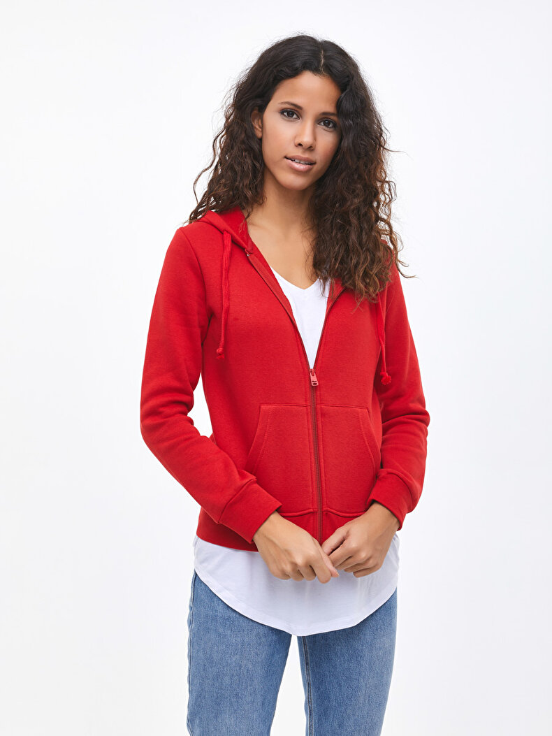 ROT STRICKJACKE 