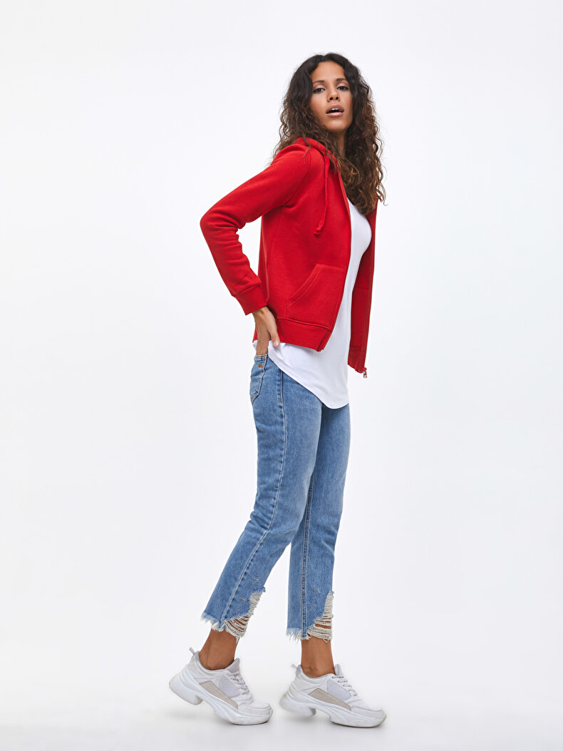 ROT STRICKJACKE 