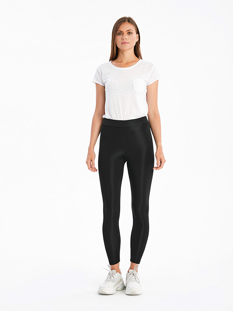 Shiny Zwart Legging