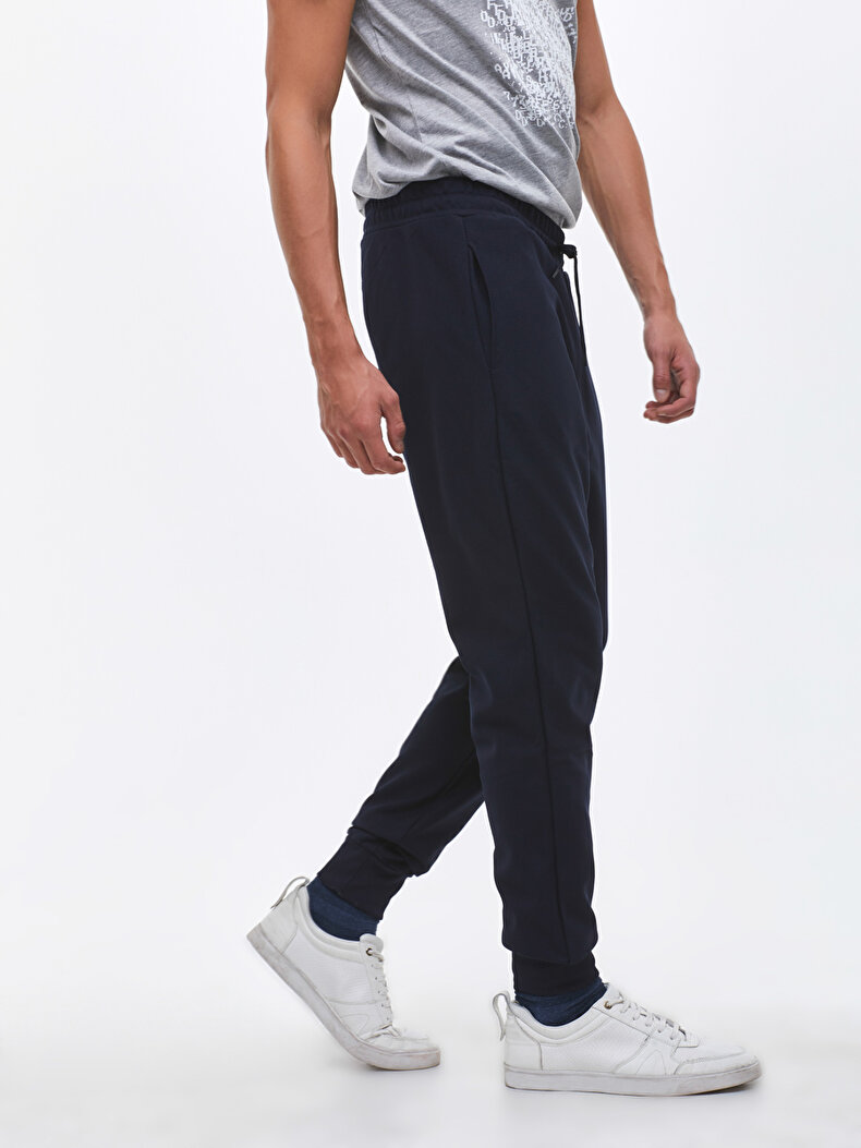 With Pockets Skinny Navy Tracksuit