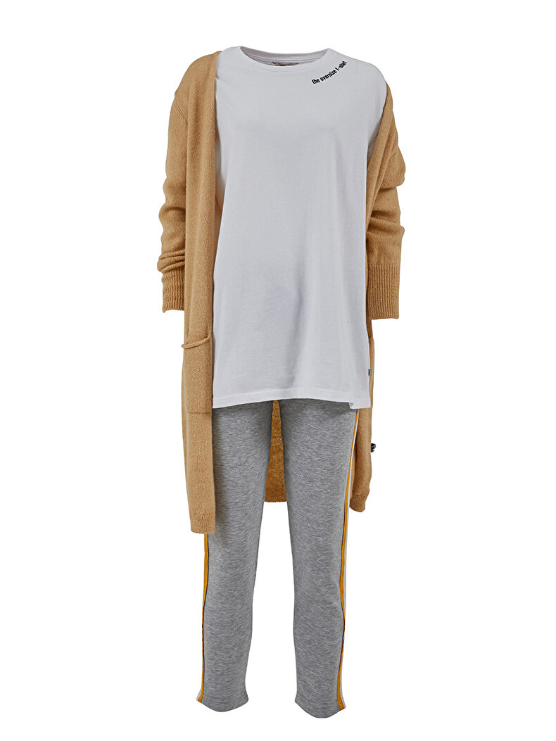 Camel Strickjacke