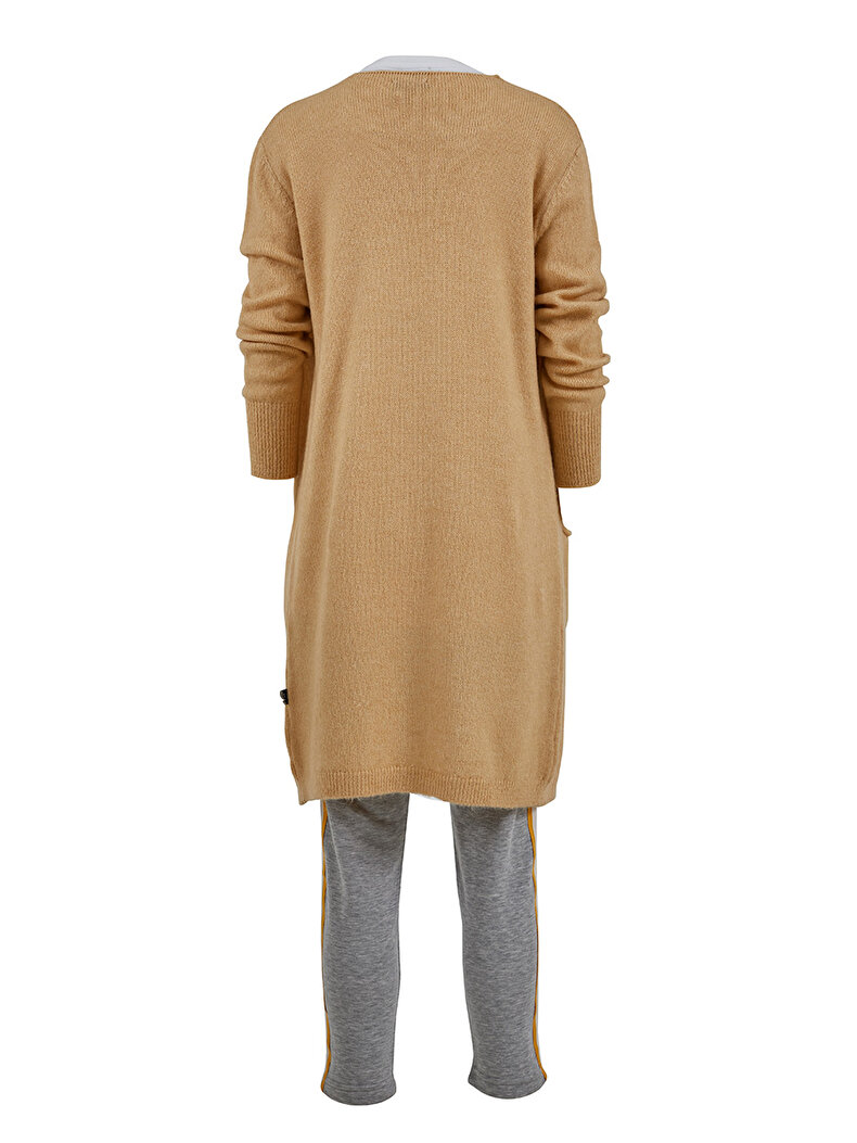 Camel Strickjacke