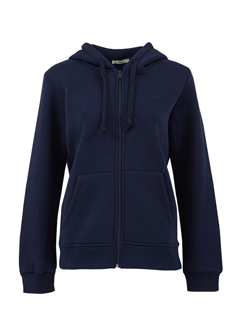 Dunkelblau Strickjacke
