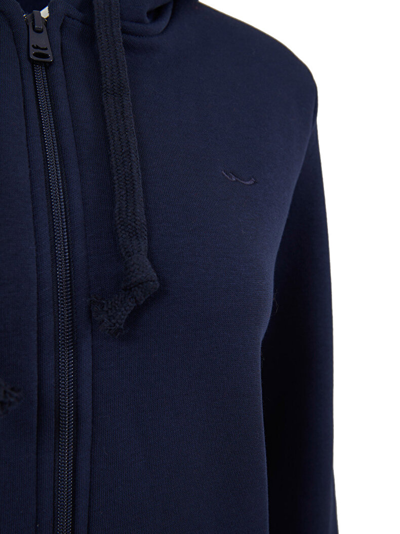 Dunkelblau Strickjacke