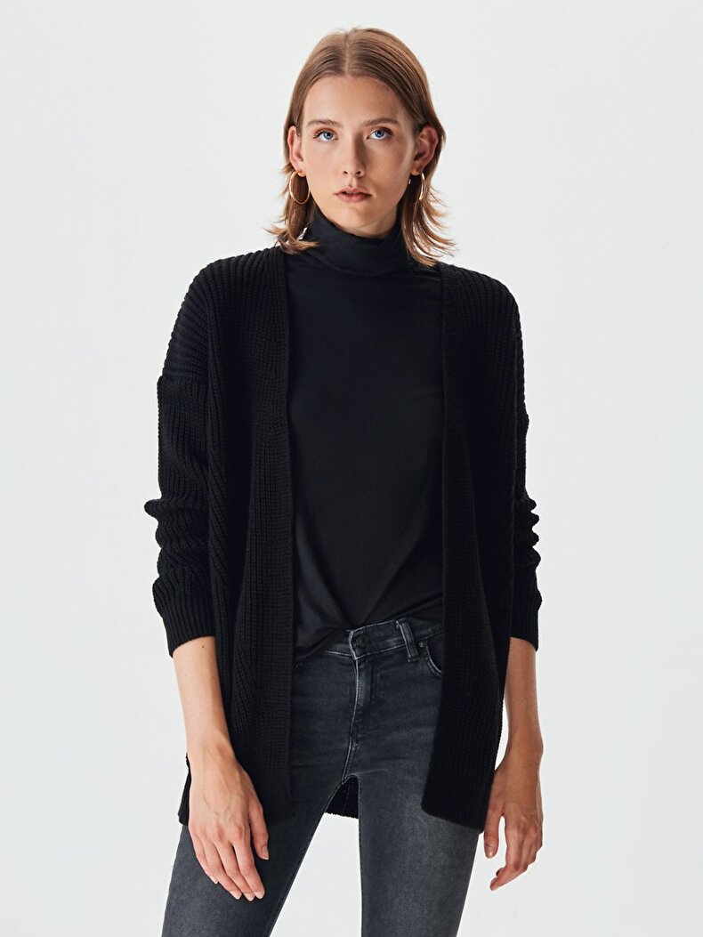 Knitted Black Cardigan