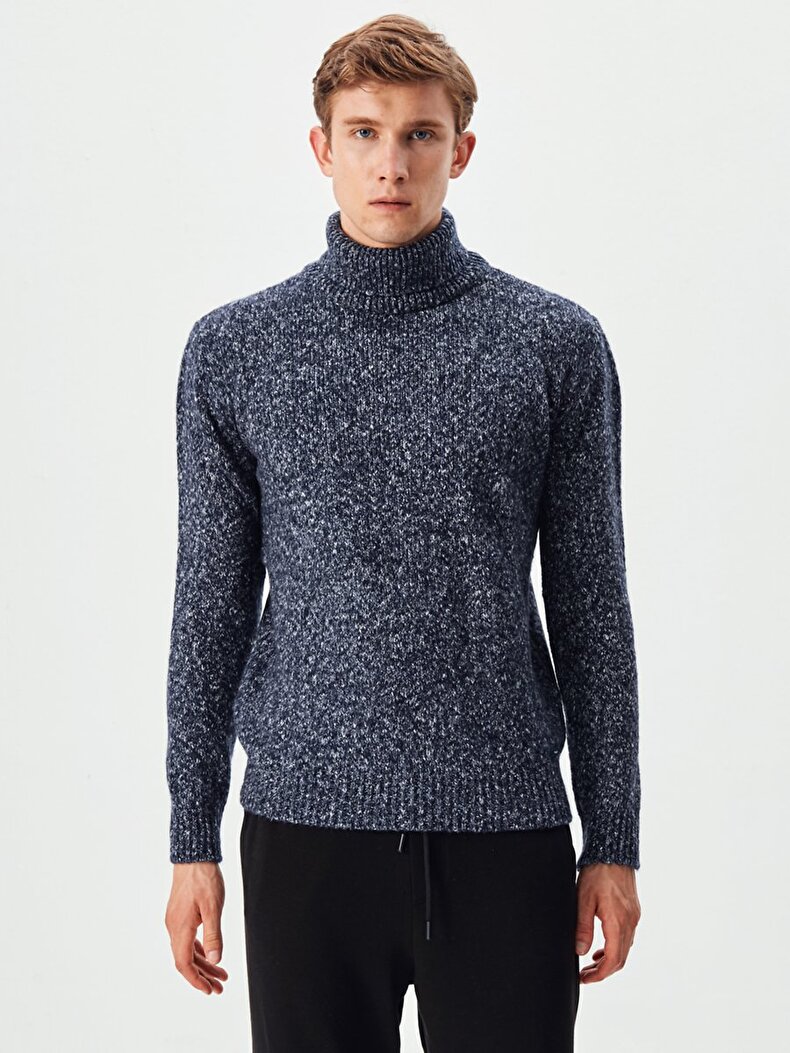 Knitted Turtle Neck Trui̇