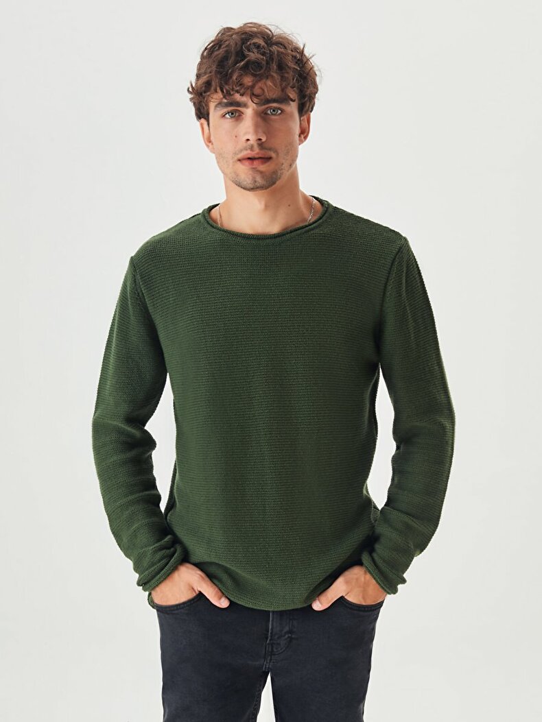 Long Sleeve Grün Pullover
