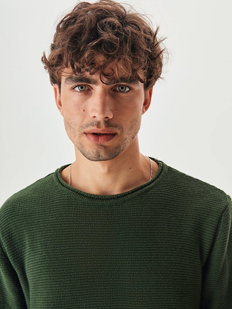 Long Sleeve Grün Pullover