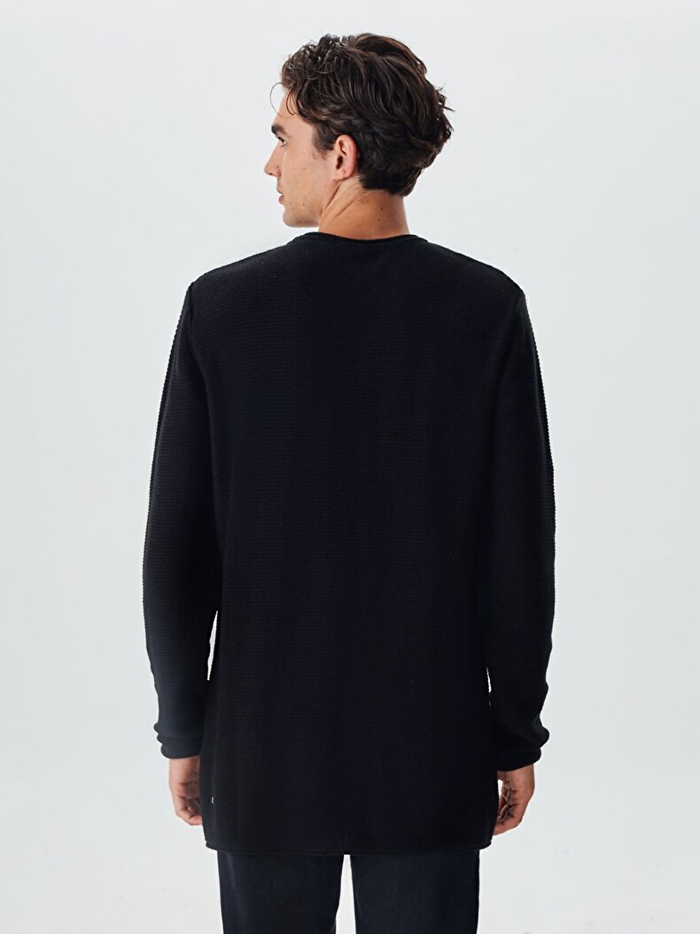 Long Sleeve Schwarz Pullover