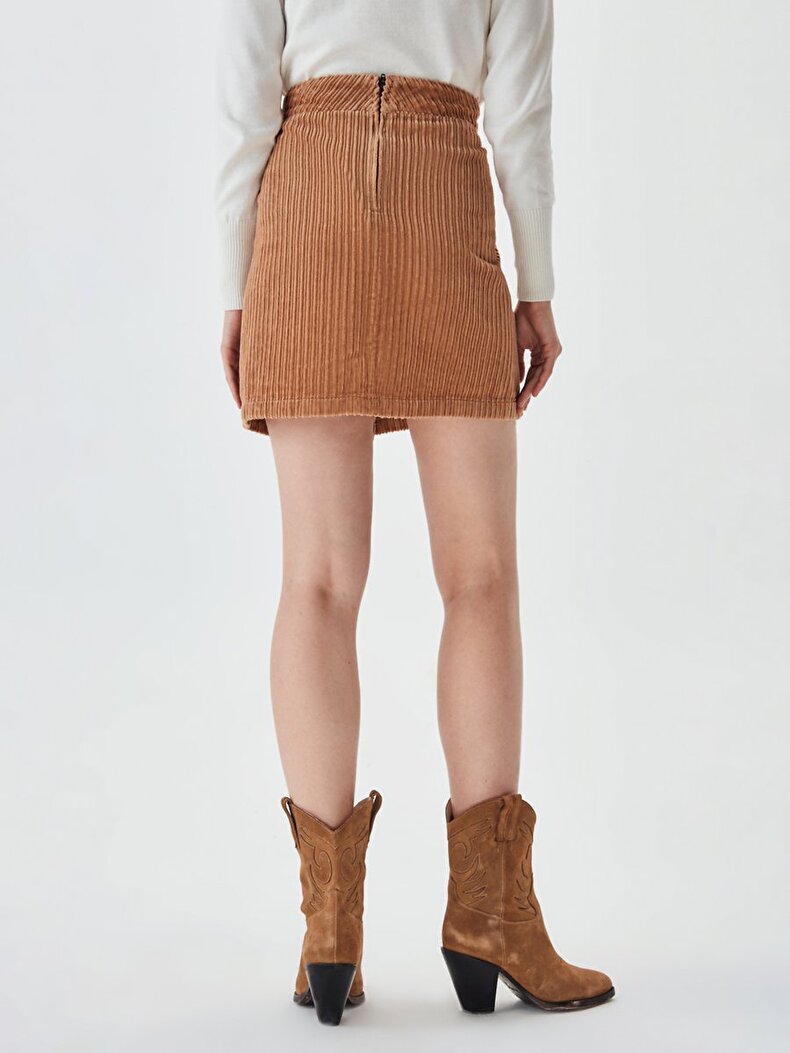 Velvet Short Bruin Rok