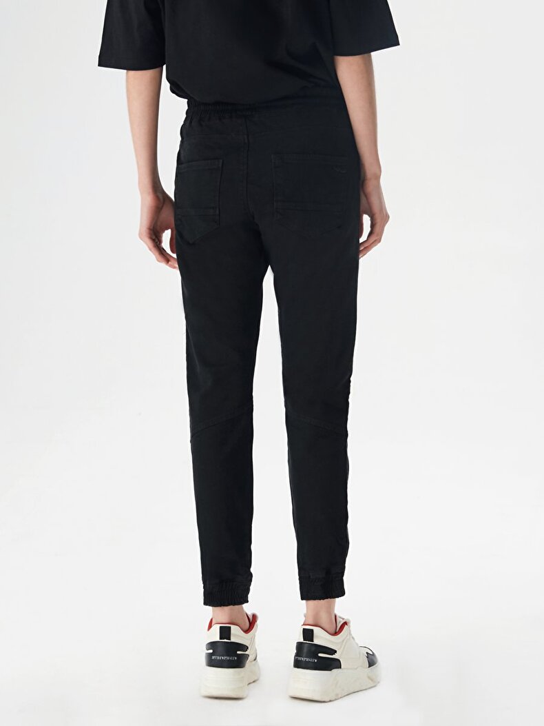 With Pockets Skinny Black Trousers