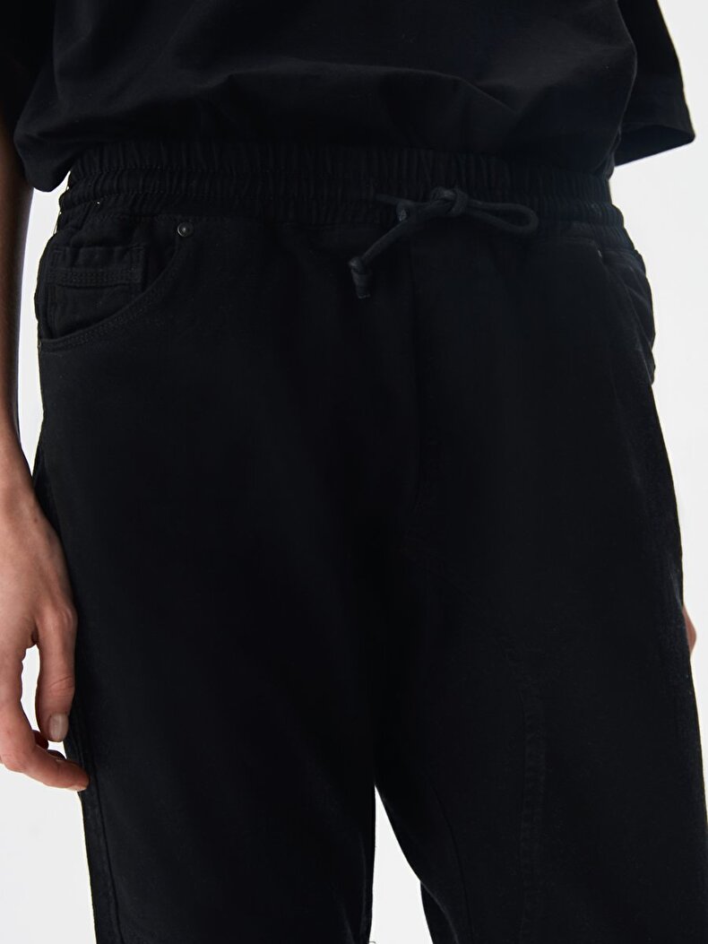 With Pockets Skinny Black Trousers