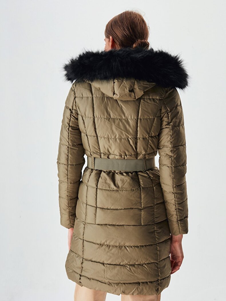 Arched Puffer Green Coat