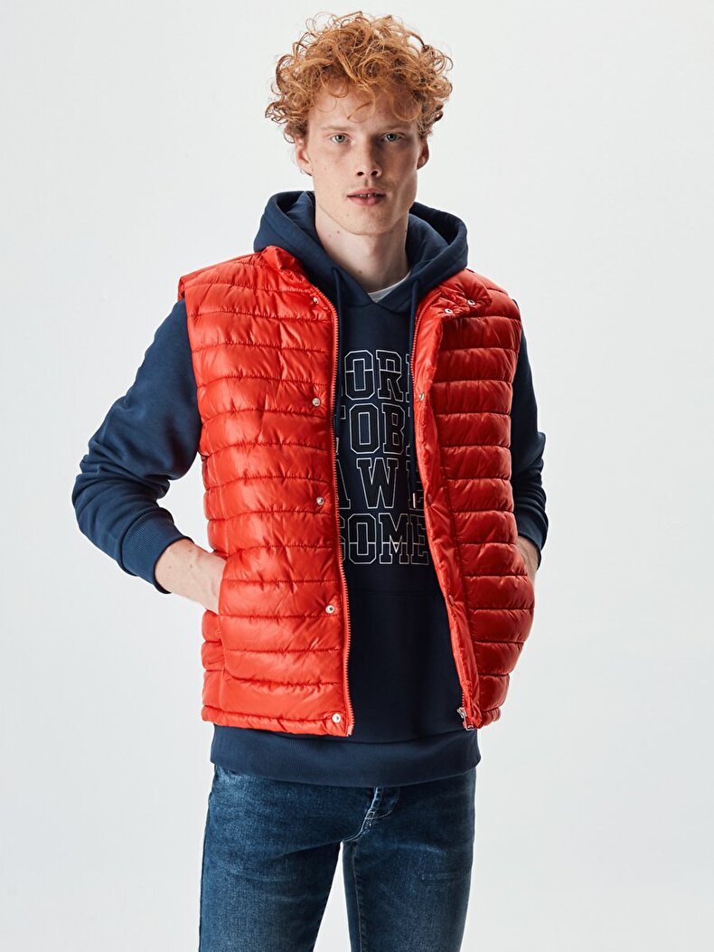 Shiny Puffer Red Vest