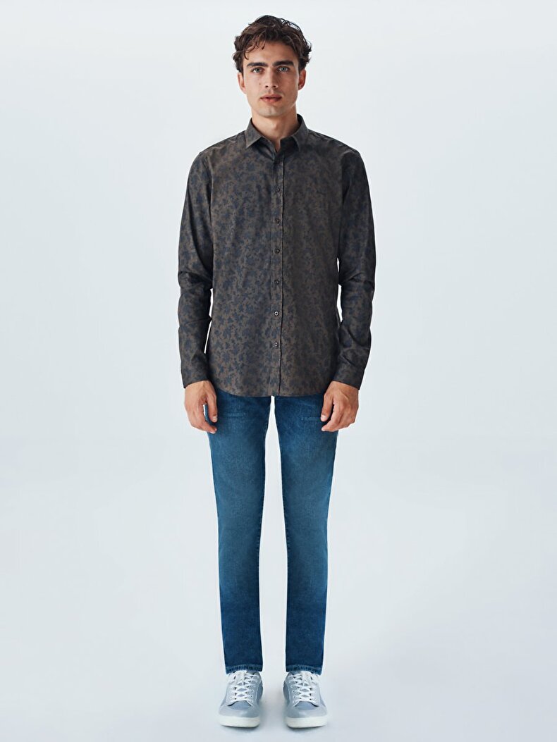 Pattern Long Sleeve Hemd