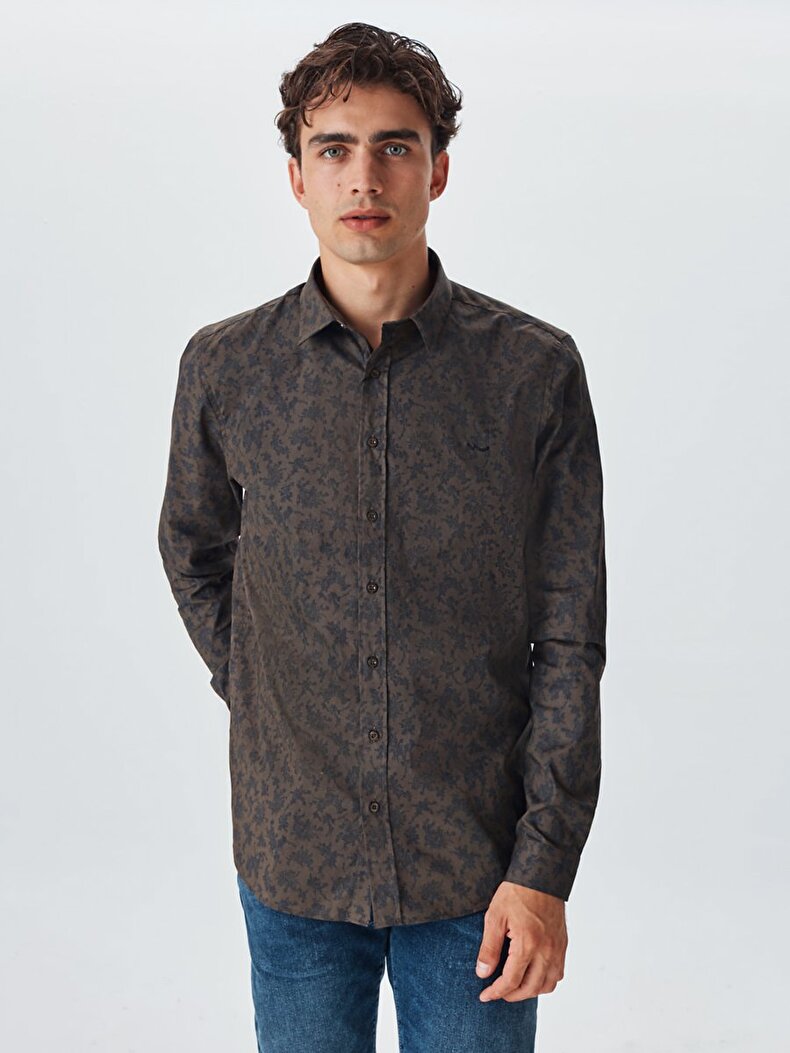 Pattern Long Sleeve Hemd