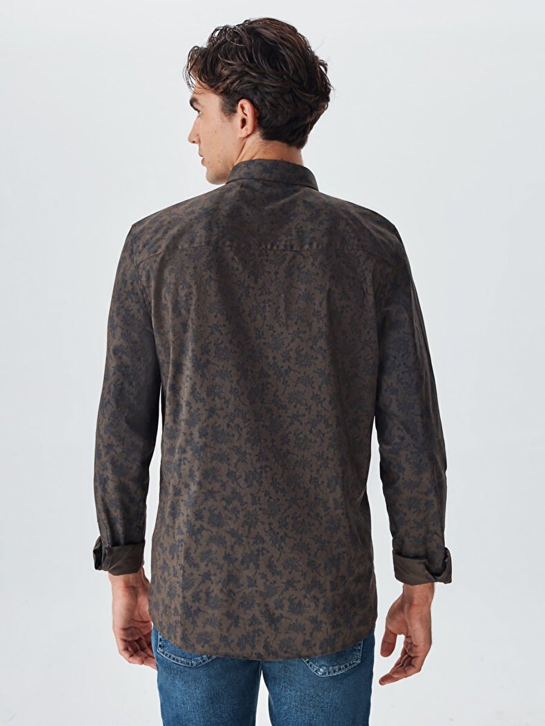 Pattern Long Sleeve Hemd