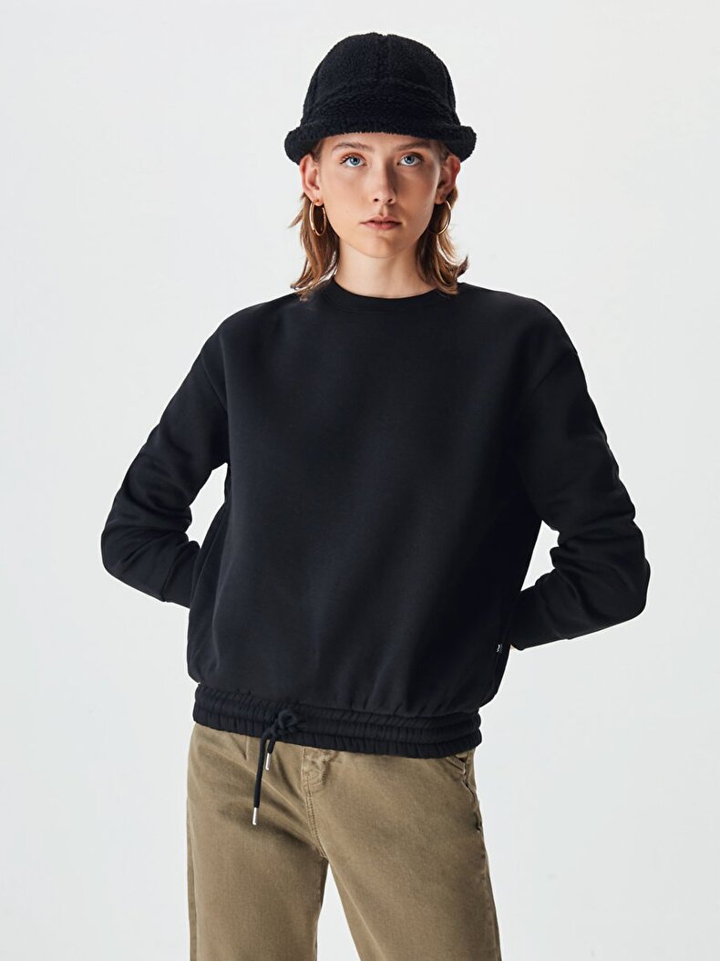 Skirt Long Sleeve Zwart Sweatshirt