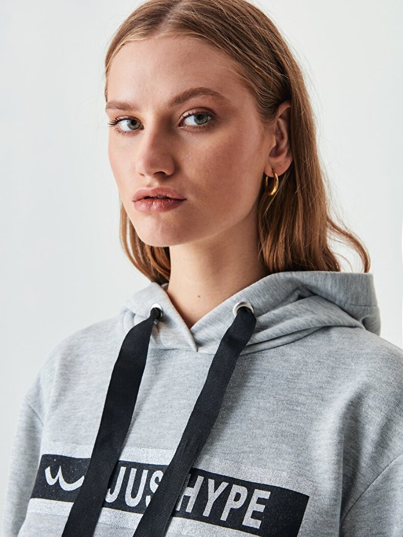 Pouch Pocket With Pockets Grijs Sweatshirt