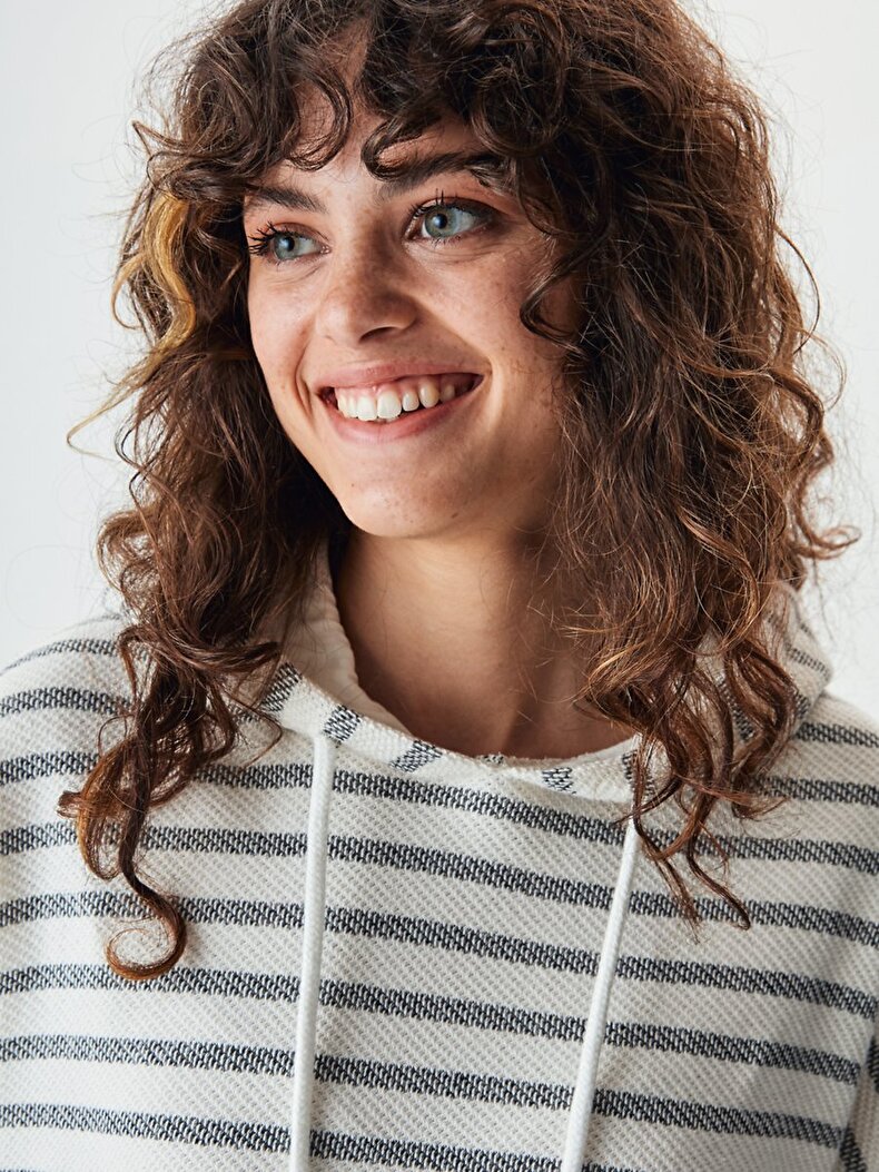 Striped Print Multicolor Sweatshirt