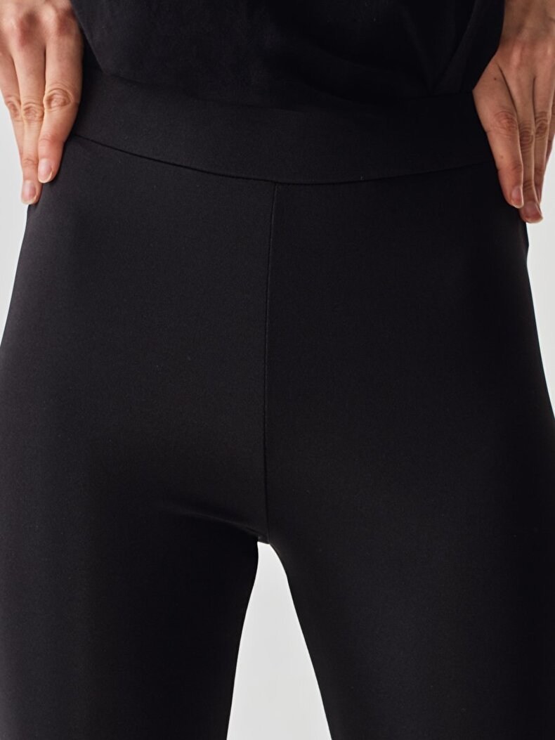 Shiny Schwarz Legging