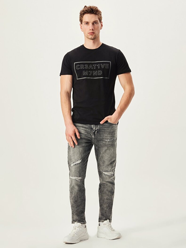 Crew Neck Schwarz T-shirt