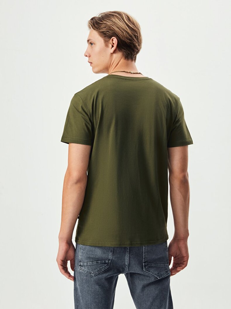 Crew Neck Groen T-shi̇rt