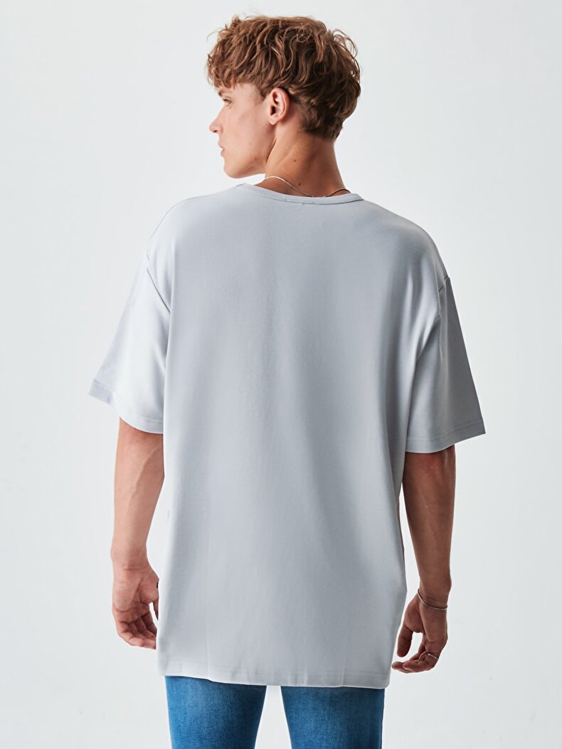 Oversized With Pockets Grey T-shirt