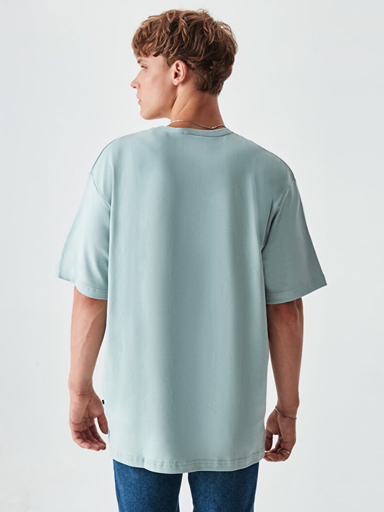 Oversized With Pockets Green T-shirt