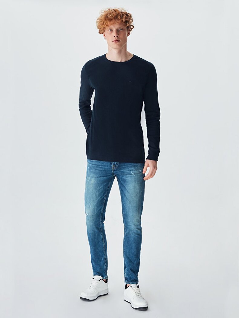 Round Collar Navy