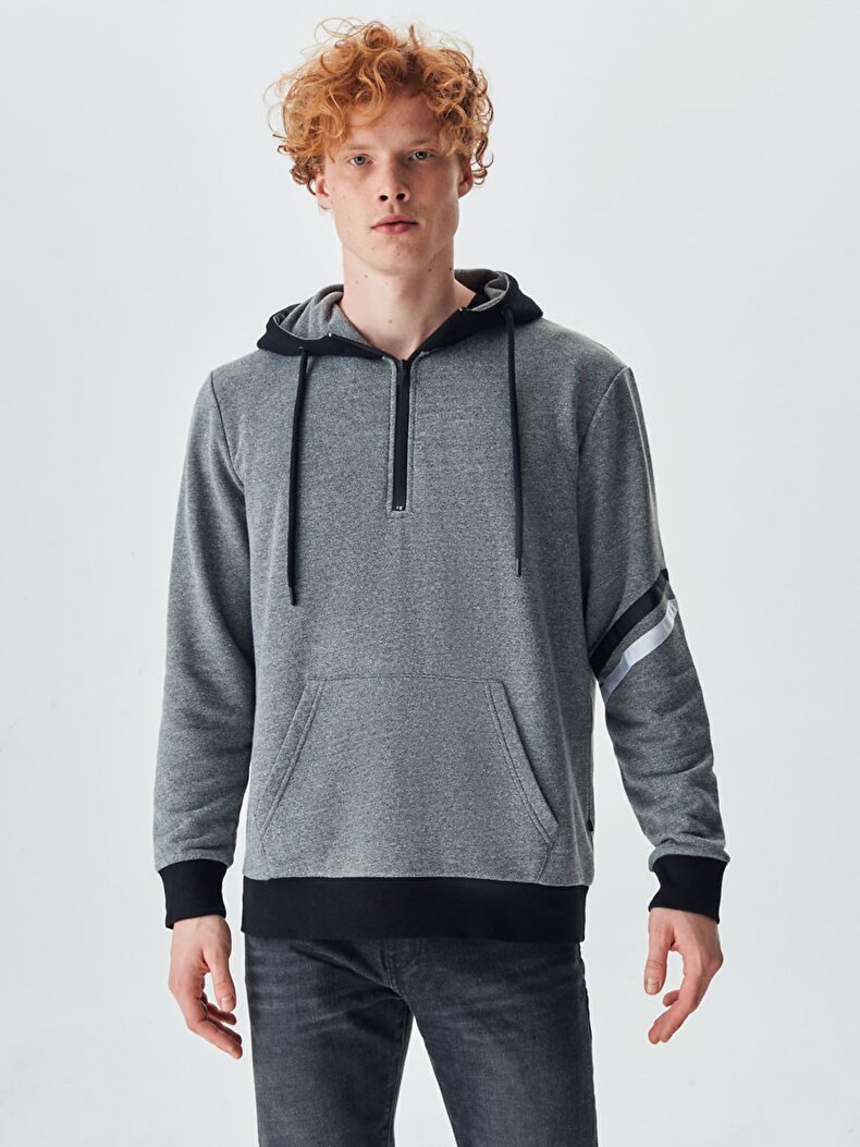Pouch Pocket With Pockets Anthrazit Sweatshirt