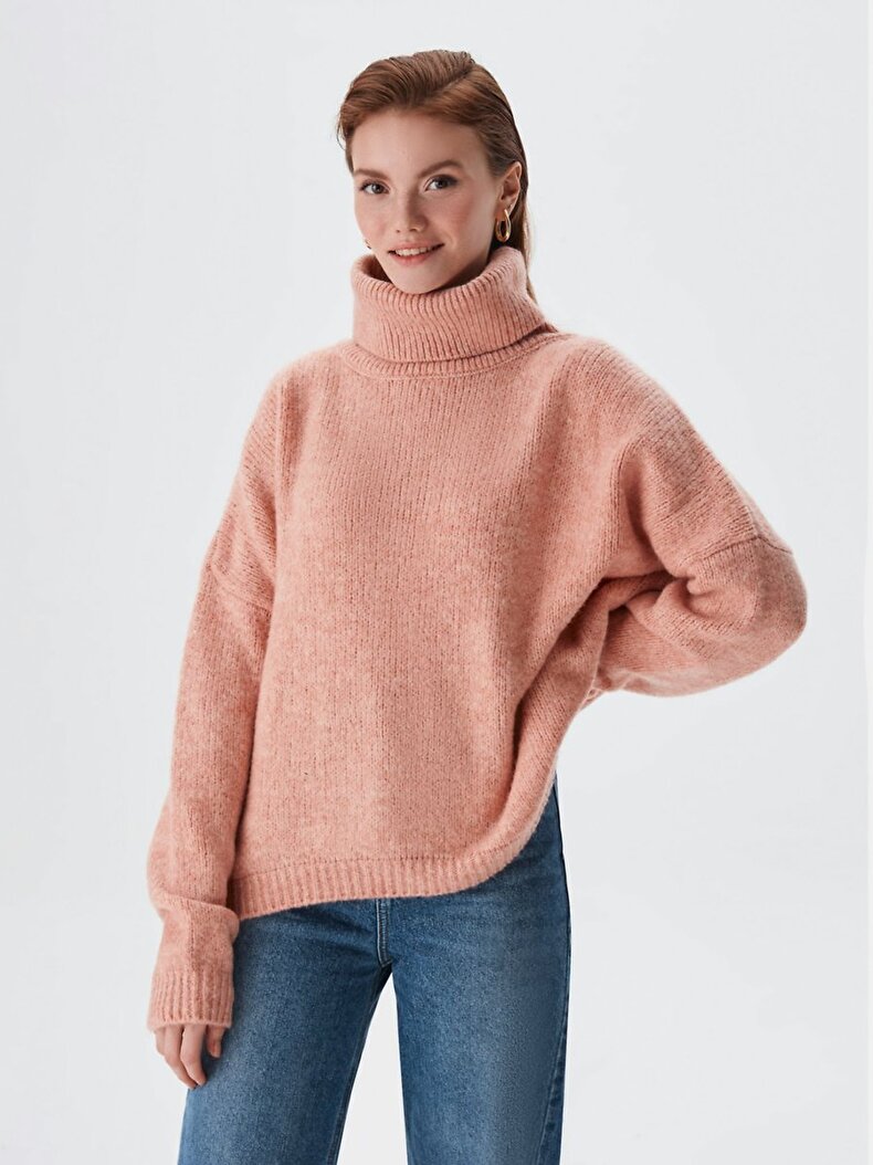 Turtle Neck Pink Pullover