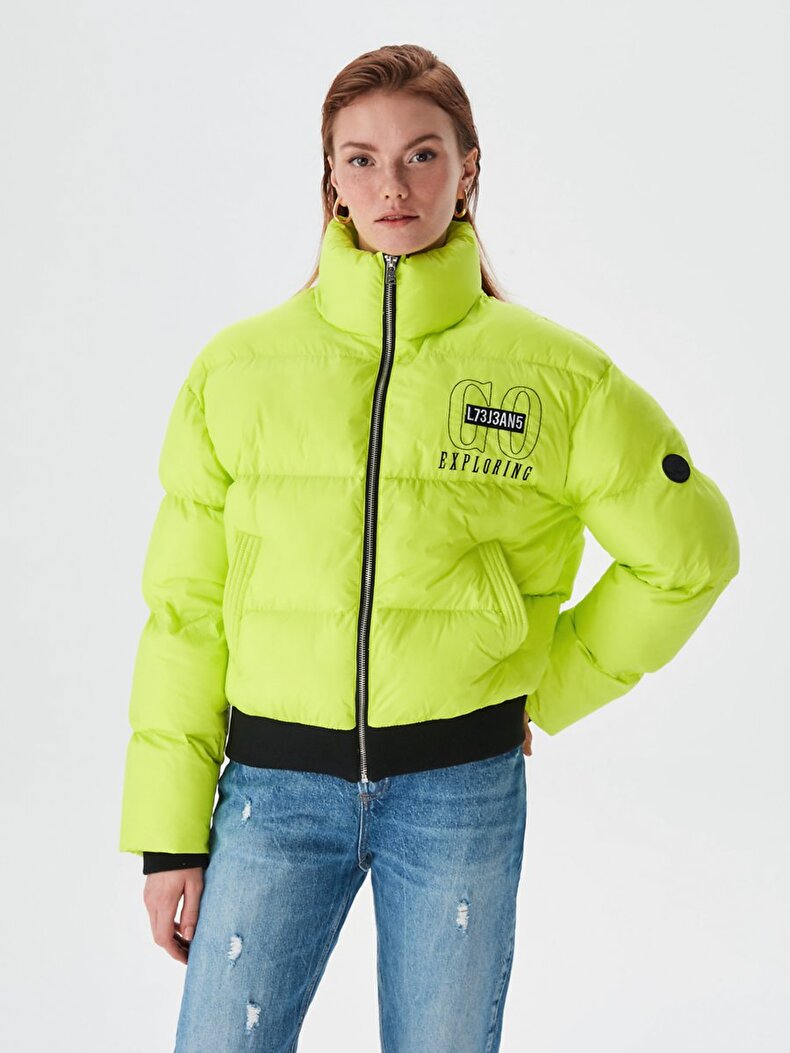 Puffer Neon Green Coat