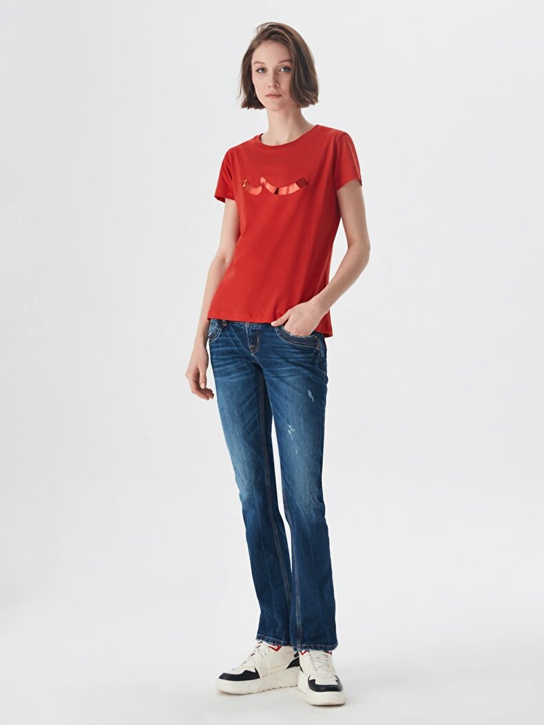 Shiny Ltb Logo Rood T-shi̇rt