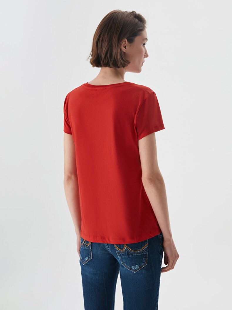 Shiny Ltb Logo Rood T-shi̇rt