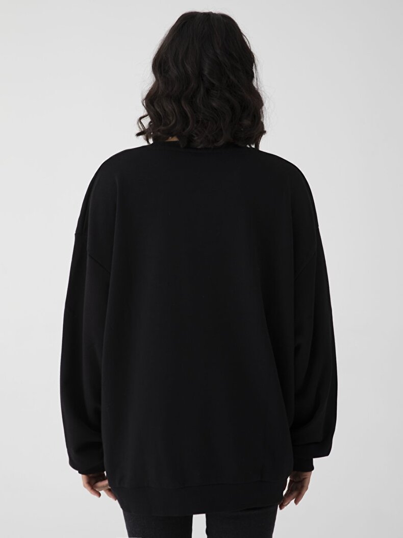 Ltb Logo Loose Fit Black Sweatshirt | Sweatshirt | WOMEN · LTB