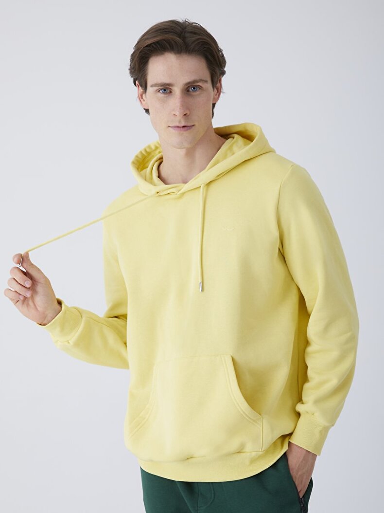 With Hood Yellow Sweatshirt