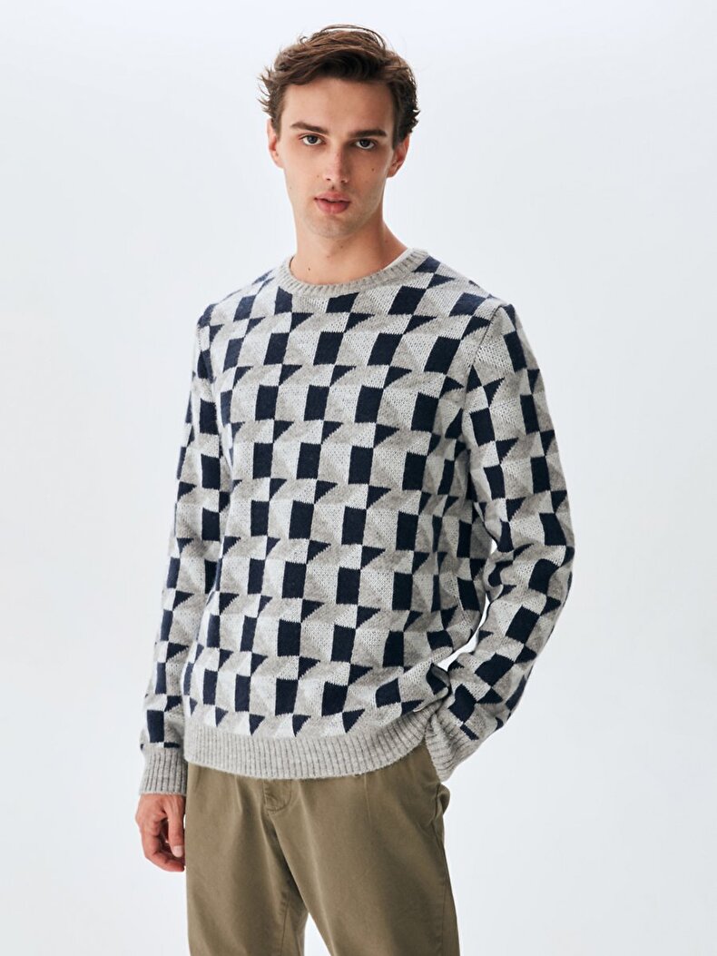 Pattern Knitwear Pullover