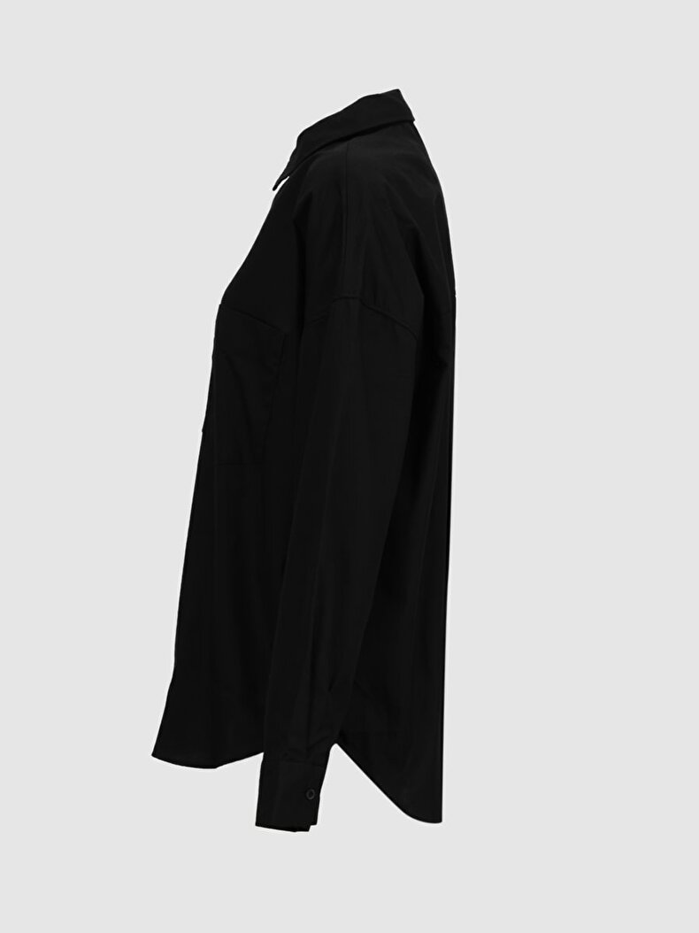 Oxford Schwarz Hemd