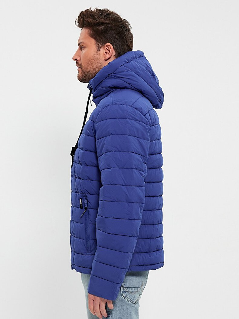 With Hood Puffer Navy