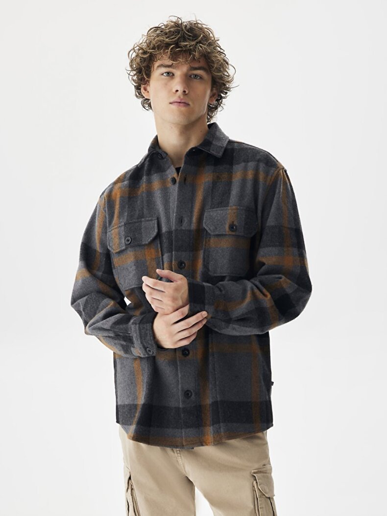 With Pockets Checked Shirt Overhemd